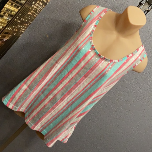 M - TRIXIE + LULU - sequin multi colored tank w zipper in back - Picture 16 of 16